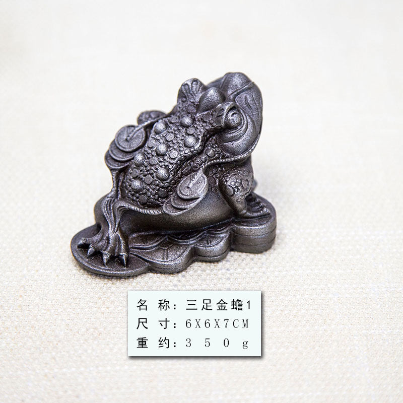 Desktop Toad Gold Toad Tea Pet Zen Tea Ceremony Tea