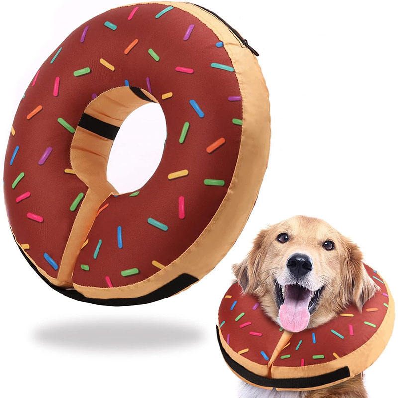 Inflatable Soft Pet Recovery Collar - Comfortable Donut Cone for Dogs & Cats