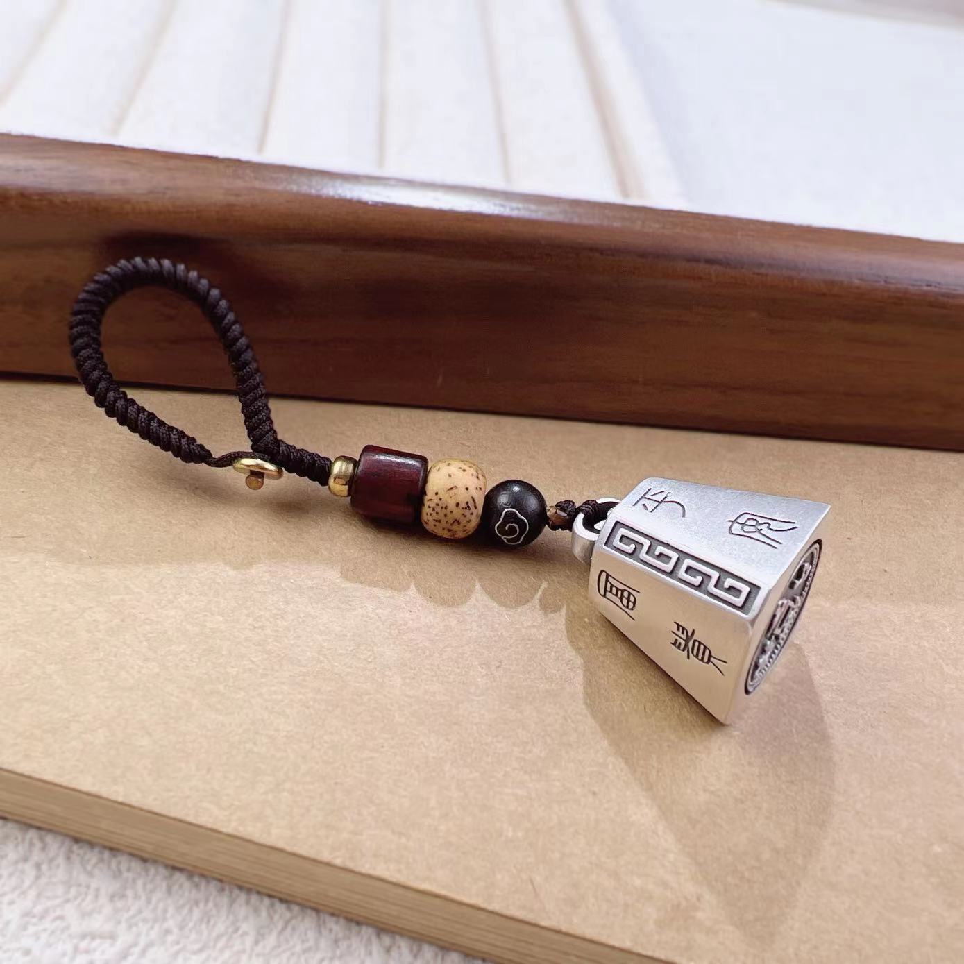 24g 999 Pure Silver Chinese Weight Handpiece - Symbol of Contentment and Wish Fulfillment