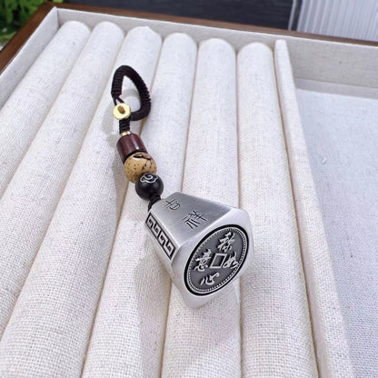 24g 999 Pure Silver Chinese Weight Handpiece - Symbol of Contentment and Wish Fulfillment