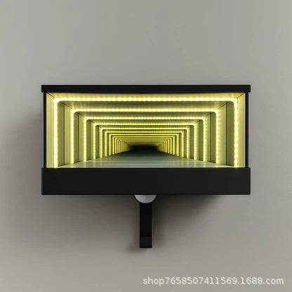 Infinity Mirror LED Garage Key Holder - detail close-up
