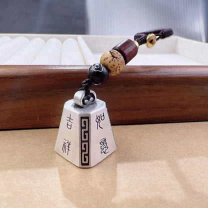 24g 999 Pure Silver Chinese Weight Handpiece - Symbol of Contentment and Wish Fulfillment