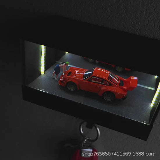 Infinity Mirror LED Garage Key Holder - gift packaging