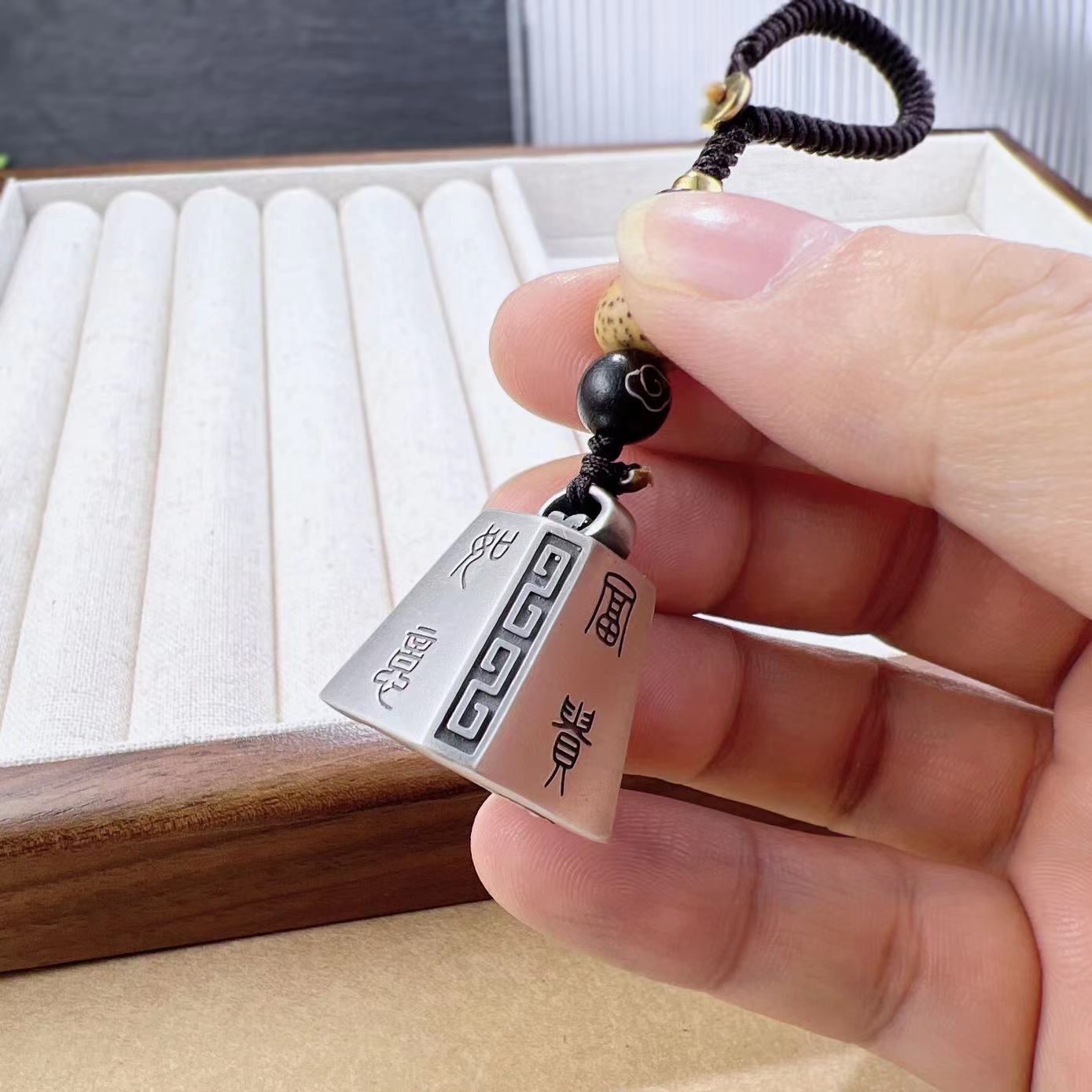 24g 999 Pure Silver Chinese Weight Handpiece - Symbol of Contentment and Wish Fulfillment