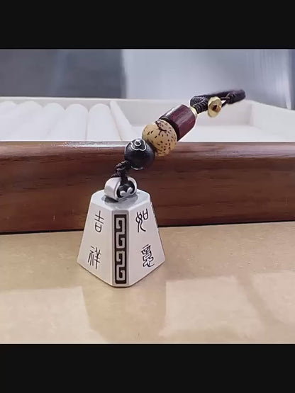 24g 999 Pure Silver Chinese Weight Handpiece - Symbol of Contentment and Wish Fulfillment